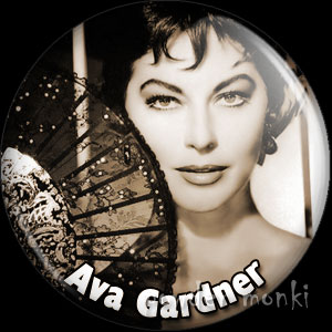 Ava Gardner - Vintage Movie Star Badge/Magnet