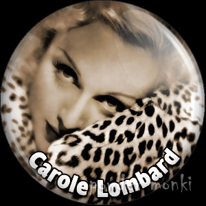 Carol Lombard - Vintage Movie Star Badge/Magnet