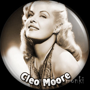Cleo Moore - Vintage Movie Star Badge/Magnet - Click Image to Close