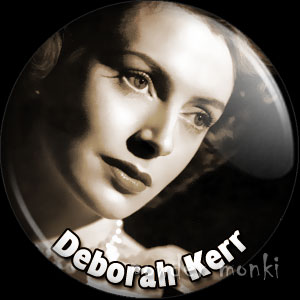 Deborah Kerr - Vintage Movie Star Badge/Magnet - Click Image to Close
