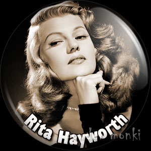 Rita Hayworth - Vintage Movie Star Badge/Magnet
