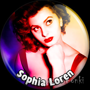 Sophia Loren - Retro Movie Star Badge/Magnet