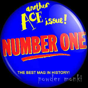 Number One (blue) - Retro Music Magazine Badge/Magnet