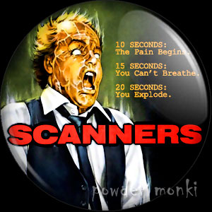 Scanners - Retro Movie Badge/Magnet - Click Image to Close