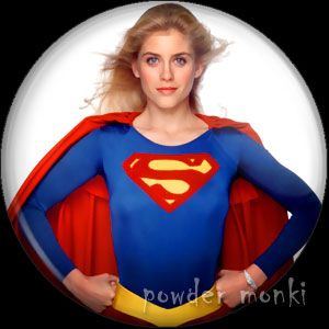 Supergirl - Retro Movie Badge/Magnet - Click Image to Close