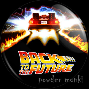 Back To The Future - Retro Movie Badge/Magnet [Delorean] - Click Image to Close