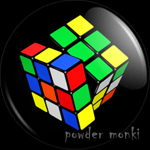 Rubik's Cube - Retro Gamer Badge/Magnet - Click Image to Close