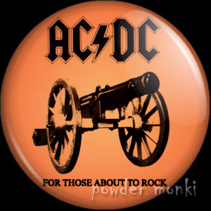 AC/DC "For Those About to Rock" - Retro Music Badge/Magnet - Click Image to Close
