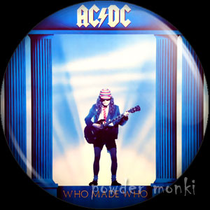 AC/DC "Who Made Who" - Retro Music Badge/Magnet