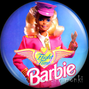 Flight Time Barbie - Badge/Magnet