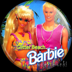 Glitter Beach Barbie & Ken - Badge/Magnet