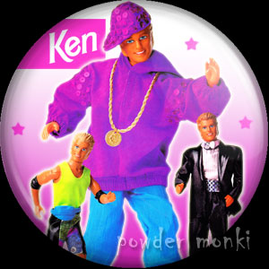All New for '92 Ken! - Barbie Badge/Magnet - Click Image to Close