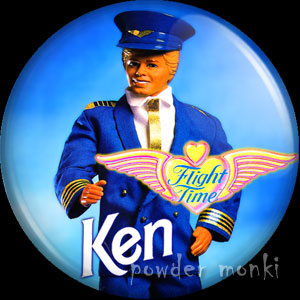 Flight Time Ken - Barbie Badge/Magnet - Click Image to Close