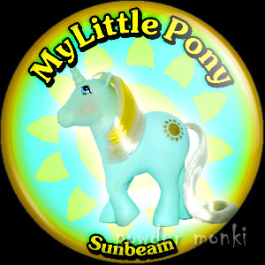 My Little Pony Y2 "Sunbeam" - Retro Toy Badge/Magnet - Click Image to Close
