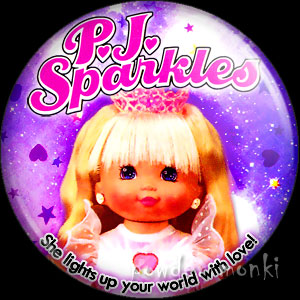 PJ Sparkles "Starbright Sparkles" - Retro Toy Badge/Magnet - Click Image to Close