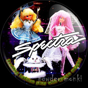 Spectra "Spectra, AstraGold & Spark" - Retro Toy Badge/Magnet