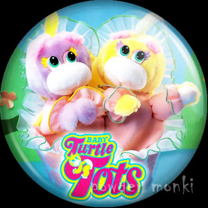 Turtle Tots "Twins" - Retro Toy Badge/Magnet - Click Image to Close