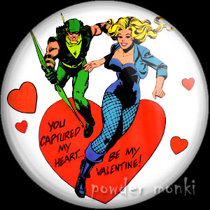 "You Captured My Heart" - Retro Valentine Badge/Magnet