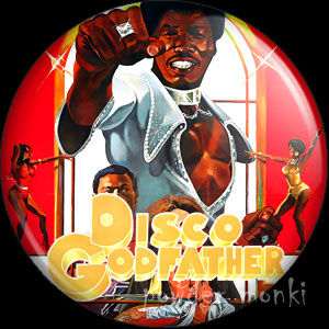 Disco Godfather - Retro Cult Movie Badge/Magnet