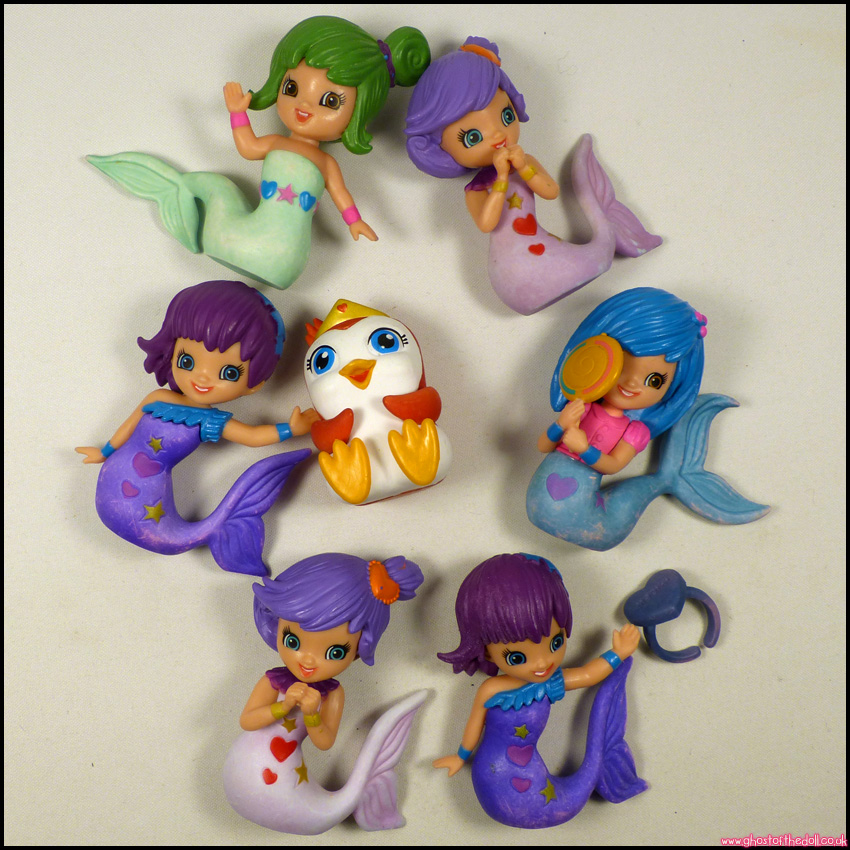 MAGIKI Bundle 7x Figures MERMAID PENGUIN RING Green Purple Blue Lilac