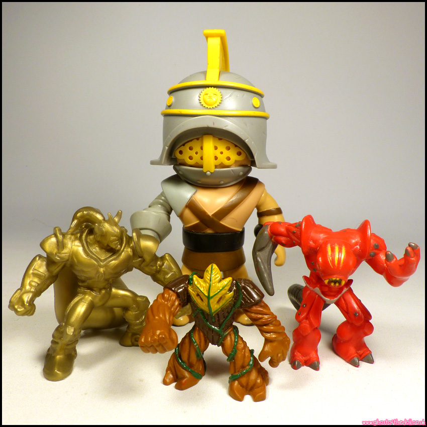 GORMITI Hemlock VOIDUS Magmion WORLD OF WARRIORS 4x Figures (Giochi Preziosi)