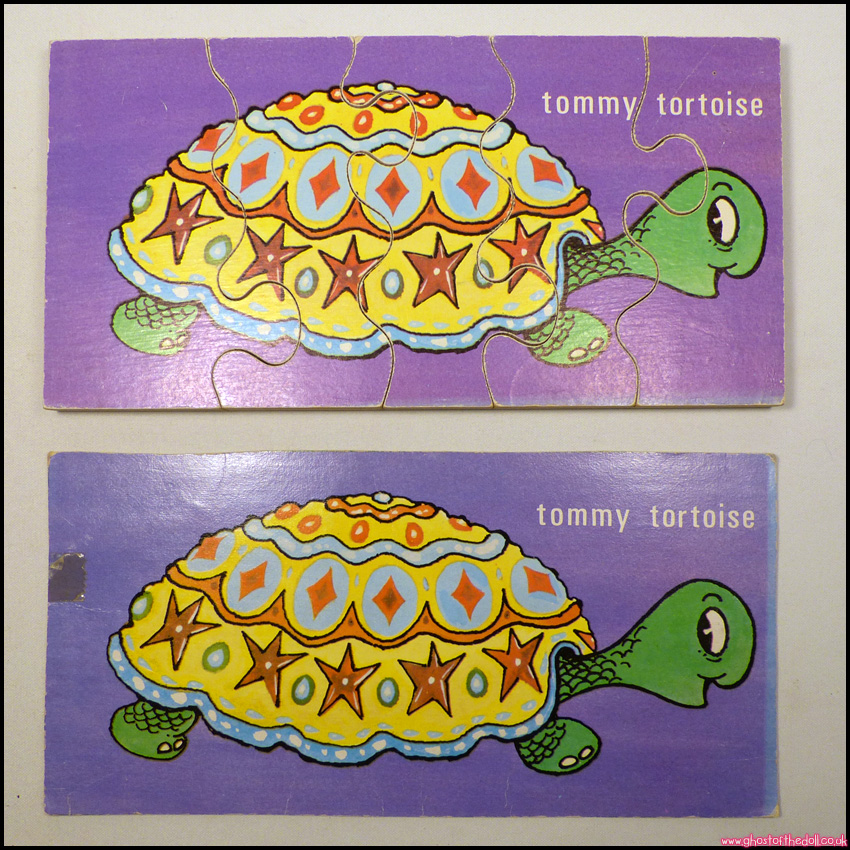 VICTORY Beginners Jigsaw TOMMY TORTOISE Wooden Puzzle (1970s)