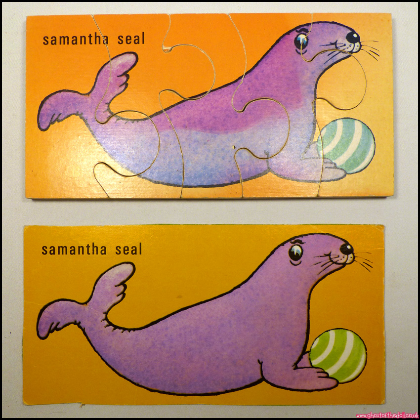 VICTORY Beginners Jigsaw SAMANTHA SEAL Wooden Puzzle (1970s)