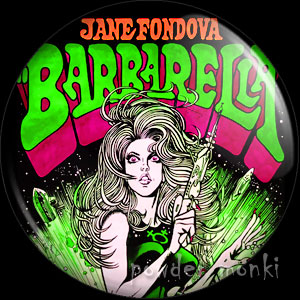 Barbarella - Retro Cult B-Movie Badge/Magnet 1 - Click Image to Close