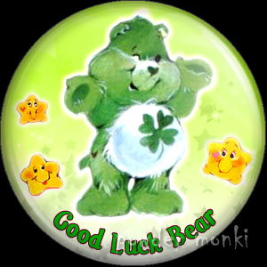 Care Bears "Good Luck Bear" - Retro Toy Badge/Magnet - Click Image to Close