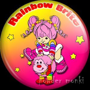 Rainbow Brite "Tickled Pink" - Retro Toy Badge/Magnet - Click Image to Close