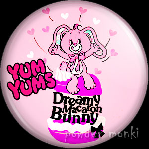 Yum Yums "Dreamy Macaron Bunny" - Retro Toy Badge/Magnet - Click Image to Close