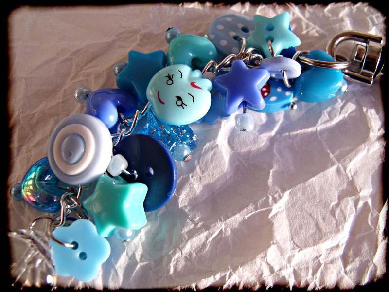 Blue Cute Kawaii Bag Charm - Click Image to Close