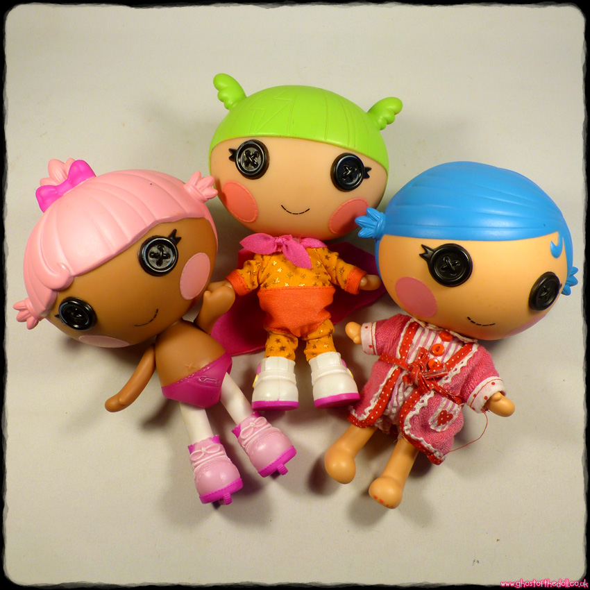 LALALOOPSY LITTLES Tiny Might TWIRLY Skater STUMBLES Bedtime 3x 8" Dolls - Click Image to Close