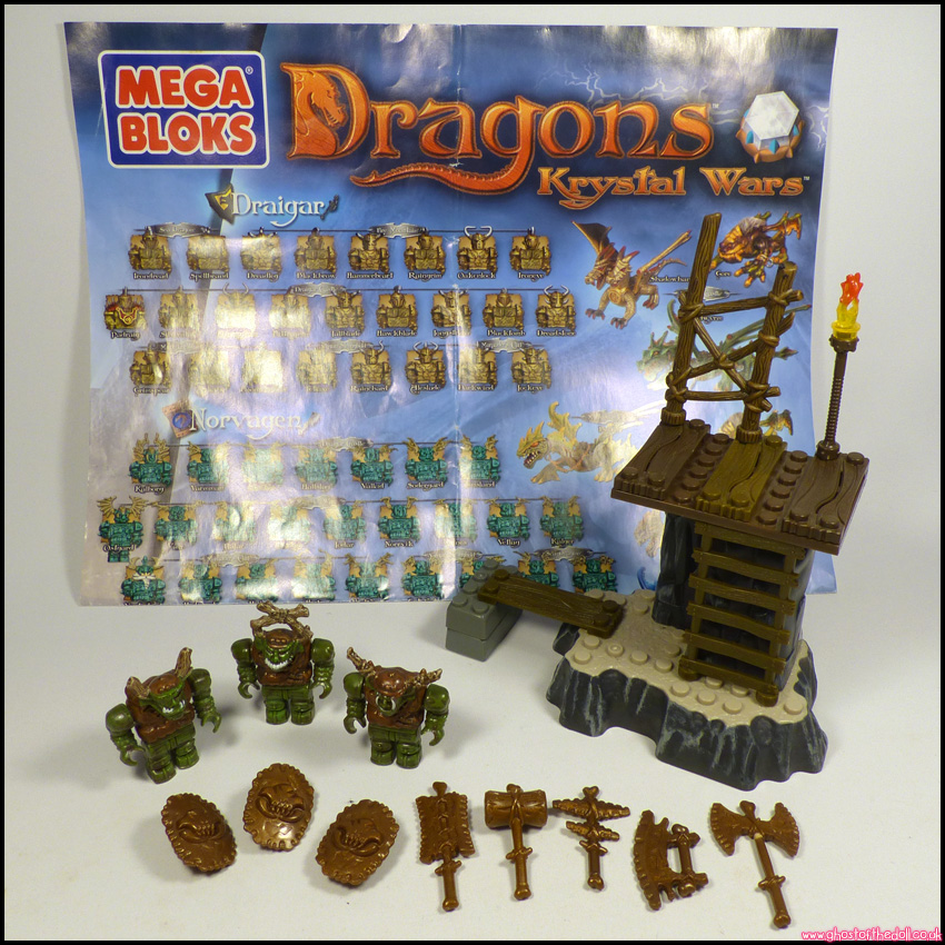 Mega Bloks DRAGONS Krystal Wars VORGAN WAR CHEST #9867 Playset Figures Weapons