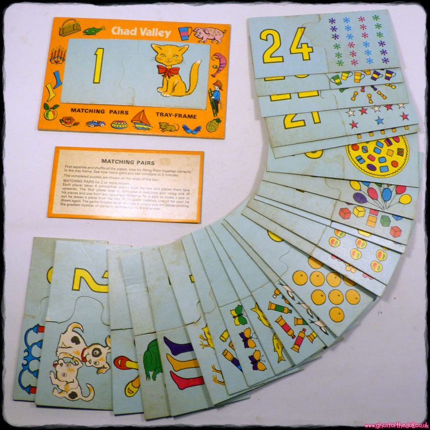 Chad Valley MATCHING PAIRS Learn To Count VINTAGE Tray Game (1970s)