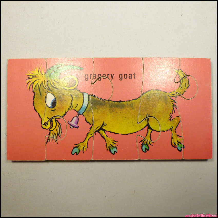 VICTORY Beginners Jigsaw GREGORY GOAT Wooden Puzzle (1970s) - Click Image to Close