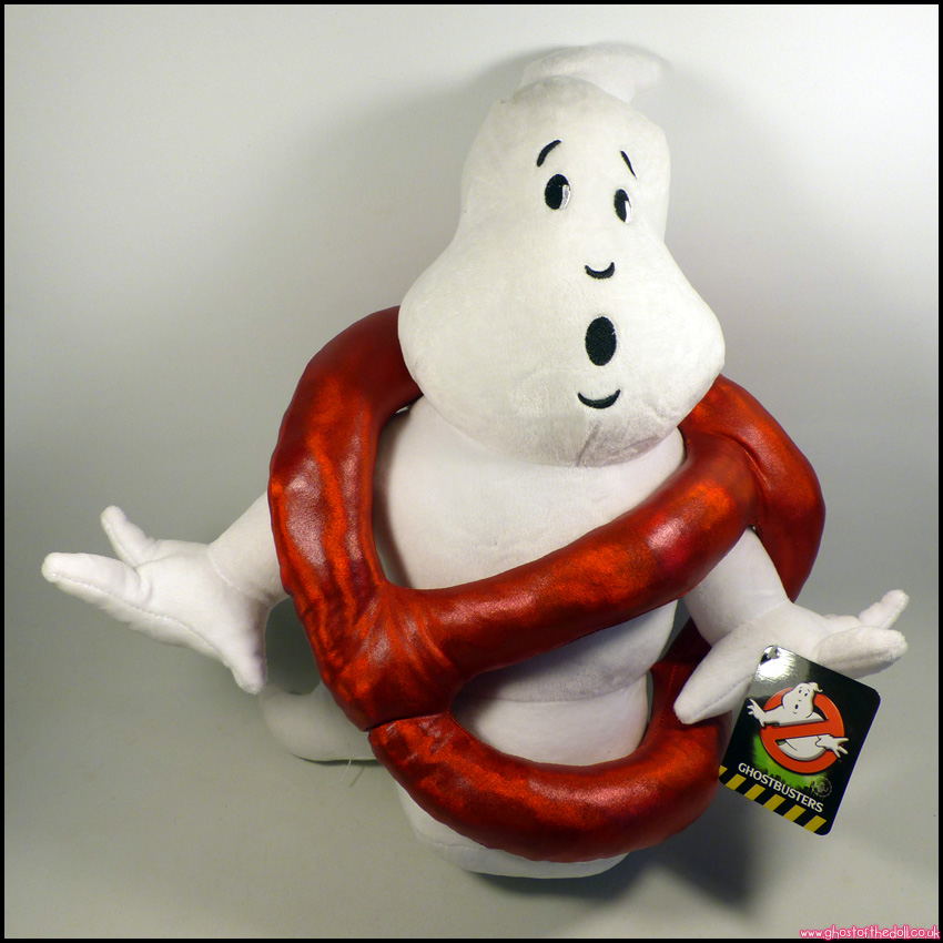 GHOSTBUSTERS Plush White 16" NO GHOSTS LOGO Shimmery Red (Whitehouse 2019)