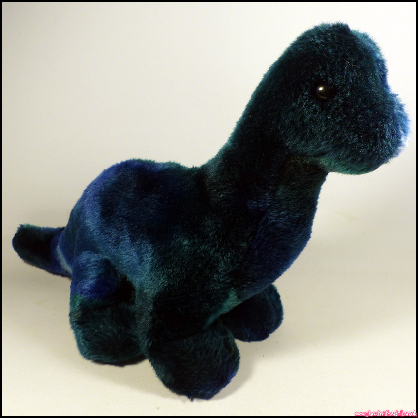 BEANIE BUDDIES Plush Dinosaur BRONTY Brontosaurus 10" Blue (Ty 1999)