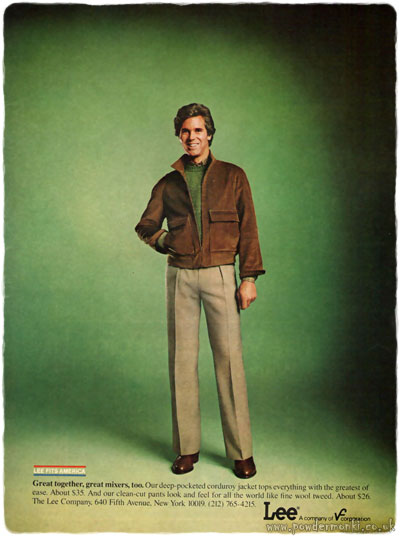 Lee ~ Menswear Adverts [1974-1979] “Lee Fits America” | Retro Musings