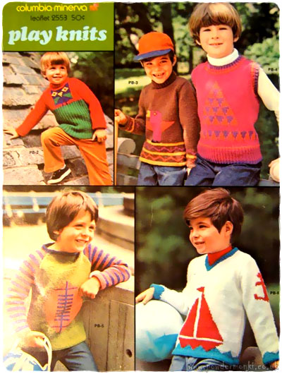 Columbia Minerva Knitting Leaflets ~ Childrenswear [1970-1977] | Retro ...