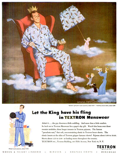 Textron ~ Nightwear Adverts [1947-1949] Illustrations by Frederick ...